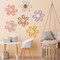 6-Pack Boho Daisy Nursery Wall Decor – Woven Macrame Flower Art for Baby Room, Bedroom, or Home Decoration, Colorful Yarn & Cotton Rope Floral Hangings